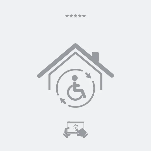Konut handikap yardım - vektör web simgesi — Stok Vektör