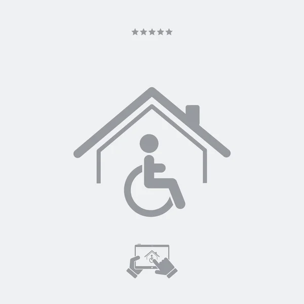 Konut handikap yardım - vektör web simgesi — Stok Vektör