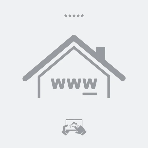 Agencia inmobiliaria en línea - Vector icono web — Vector de stock