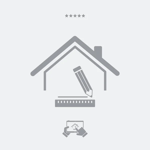 하우스 디자인-벡터 웹 아이콘 — 스톡 벡터