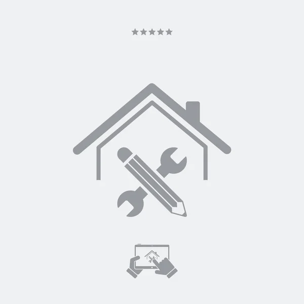 Ház felújítása - vektor web icon — Stock Vector