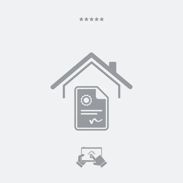 Huis contract - Vector web icon — Stockvector