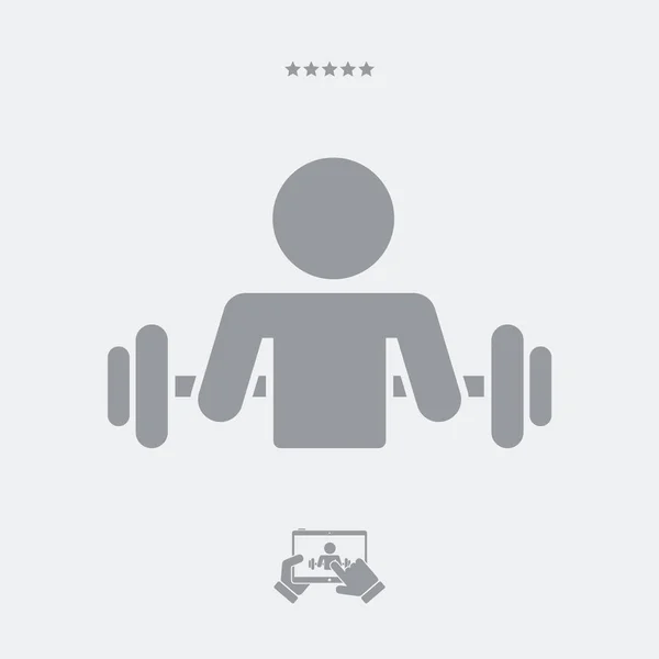 Gym aktivitet - vektor web icon — Stock vektor