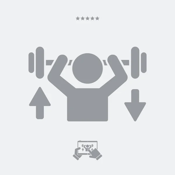 Fitnessstudio-Trainingsführer - Vektor-Web-Symbol — Stockvektor