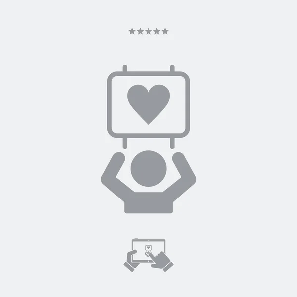 Los partidarios del amor - Vector icono web — Archivo Imágenes Vectoriales