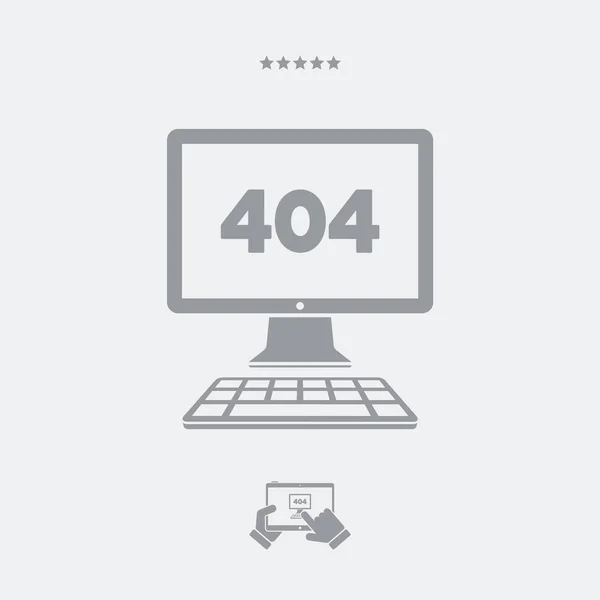 Errore 404 - File non trovato - Icona web vettoriale — Vettoriale Stock