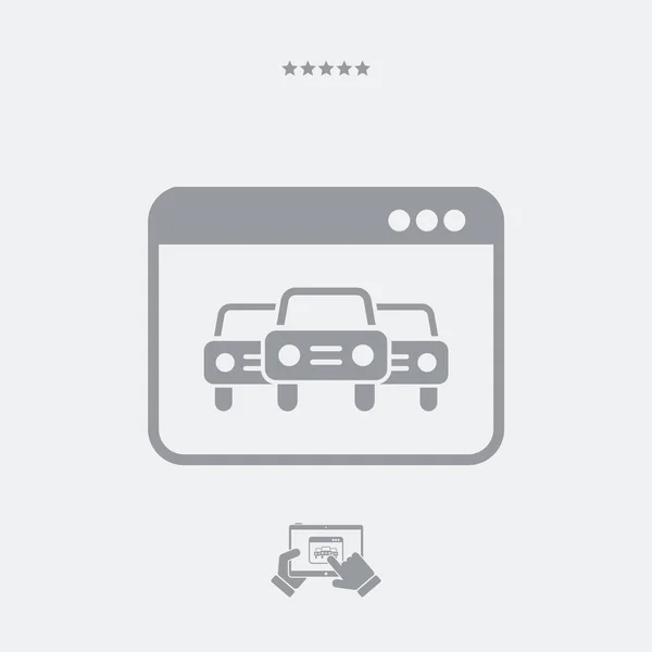 Servicios de automoción en línea - Vector icono web — Vector de stock