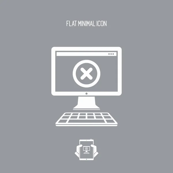 Computer fout - Vector plat minimale pictogram — Stockvector