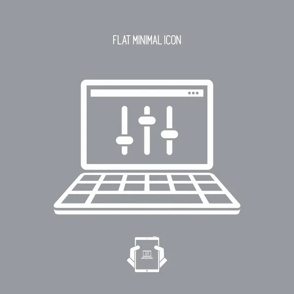 Niveau control - Vector plat minimale pictogram — Stockvector