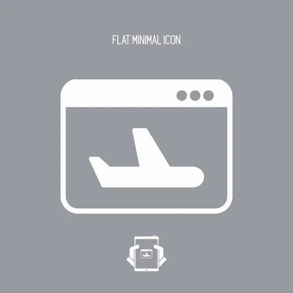 Airline web services icon — Stock Vector