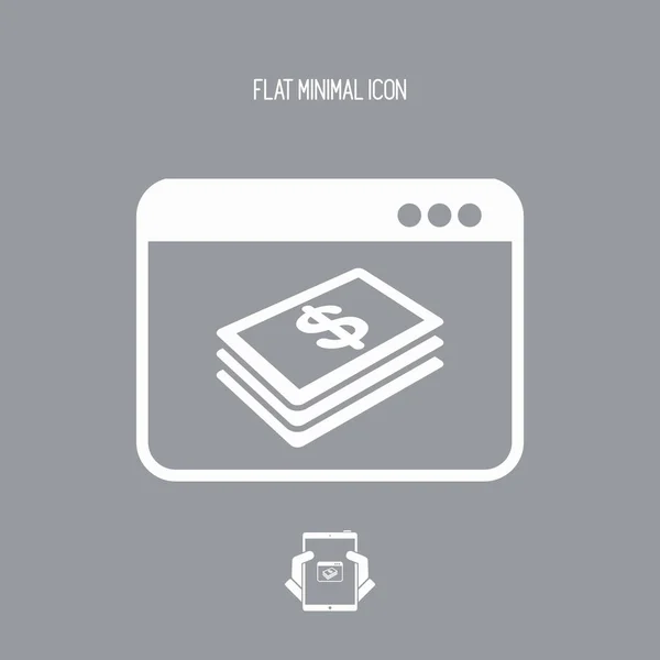 Services Internet financiers - Dollars — Image vectorielle