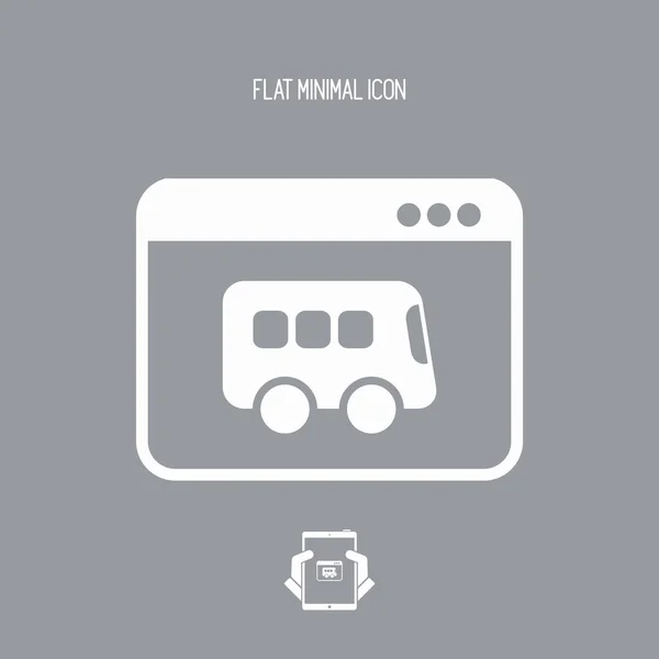 Icône de service web bus — Image vectorielle