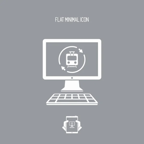 Train rénové services icône — Image vectorielle