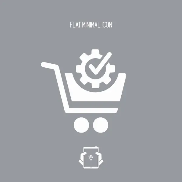 Vérifiez les options de compte shopping — Image vectorielle