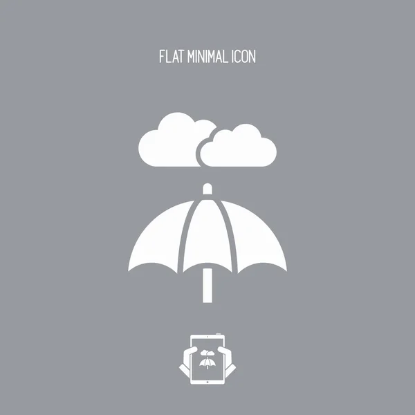 Parapluie - icône vectorielle minimale — Image vectorielle