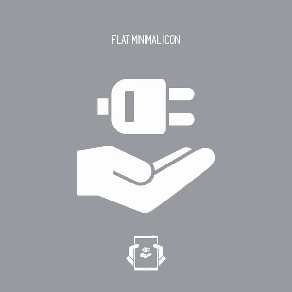 Service bieden - elektriciteit Service - minimale pictogram — Stockvector