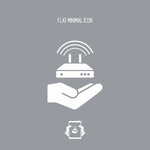 Internet wi-fi area service - Minimal vector icon — Stock Vector