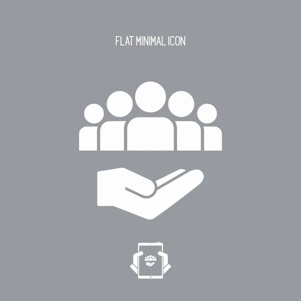 Offre de service - Service communautaire - Icône minimale — Image vectorielle