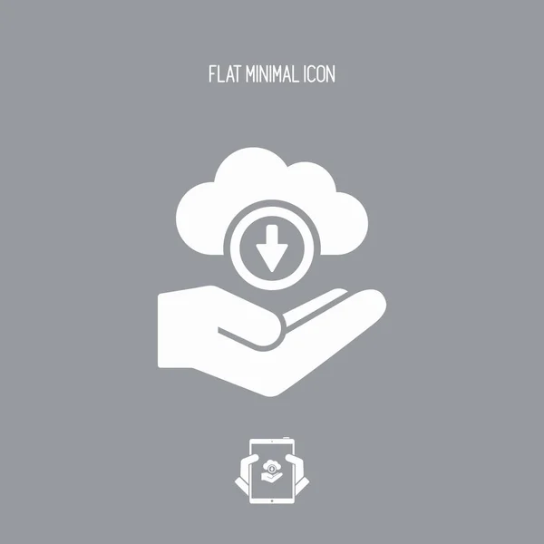 Cloud computing - Minimal vector icon — Stock Vector