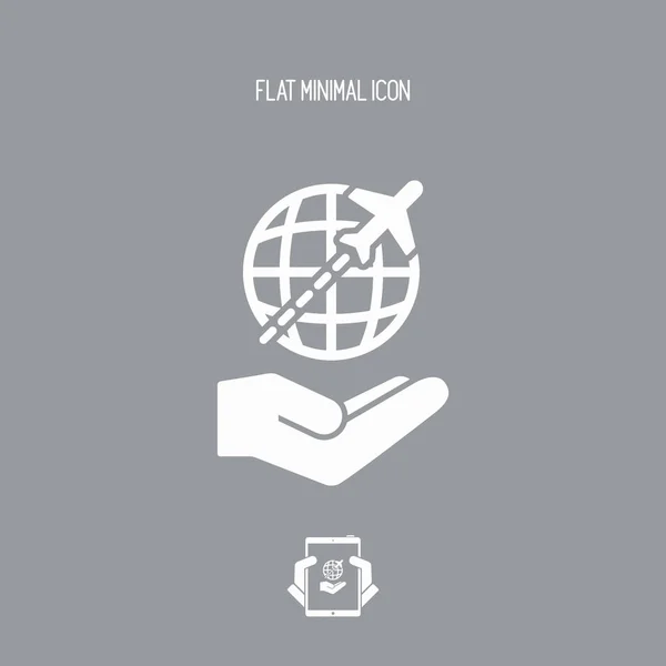 Internationale Reisedienstleistungen - minimales Symbol — Stockvektor