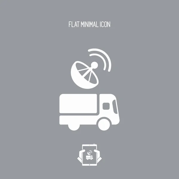 卡车与卫星控制-矢量 web 图标 — 图库矢量图片