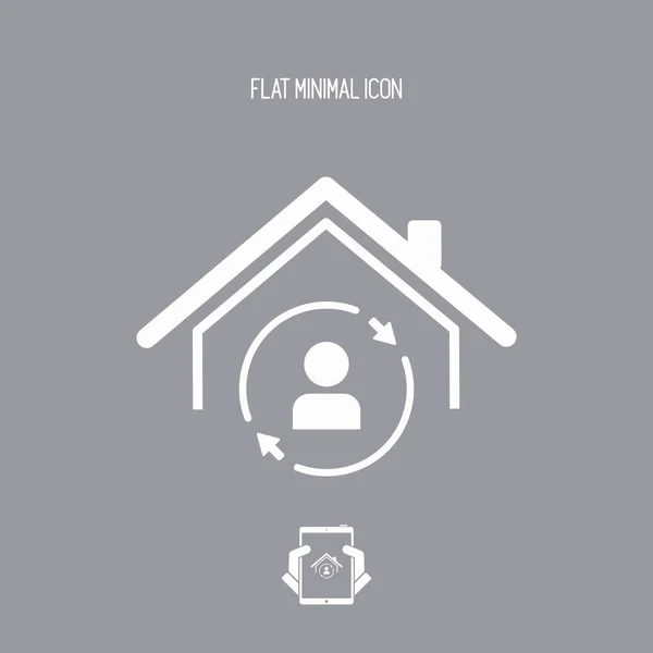 Huis volledige bescherming - Vector web icon — Stockvector