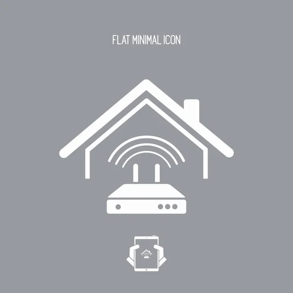 Home wi-fi modem - Vector web icon — Stock Vector