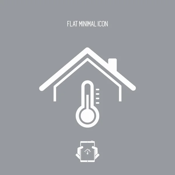 House temperature - Vector web icon — Stock Vector