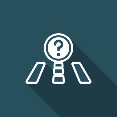 Bilinmeyen bir kavramı tasvir eden modern simge vektör çizim