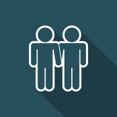 homoseksüel ortak iki simge vektör çizim