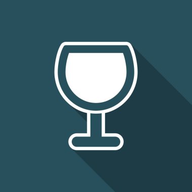 Tek izole cam simgesinin vektör illüstrasyonu