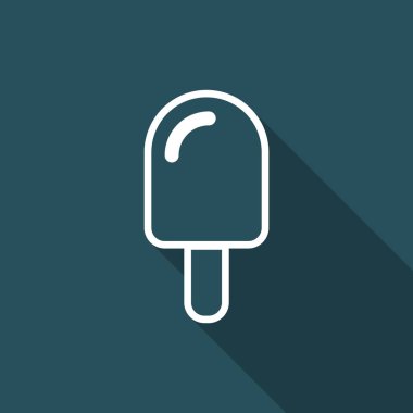 İzole edilmiş tek bir dondurma simgesinin vektör illüstrasyonu