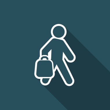 Tek izole alışveriş simge vektör çizim