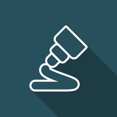 Tek izole dozaj sos simge vektör çizim