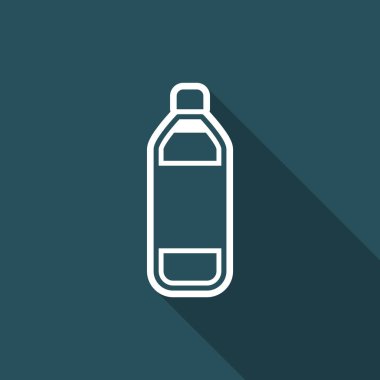 Tek izole şişe simgesinin vektör illüstrasyonu