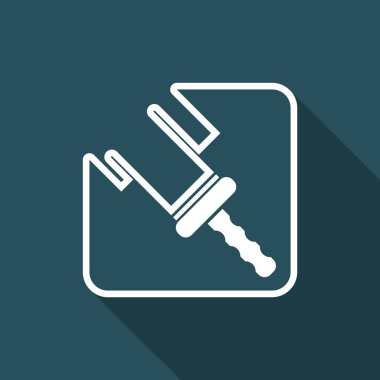 Tek izole cam temiz simge vektör çizim