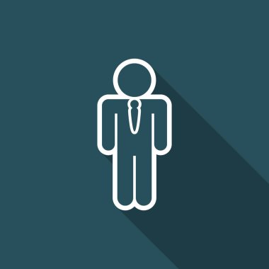 Tek izole elbise erkek simge vektör çizim