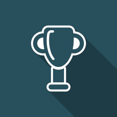 Tek izole kazanan cup simge vektör çizim 