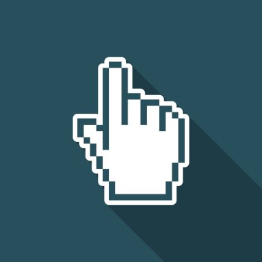 Tek izole edilmiş imleç simgesinin vektör illüstrasyonu 