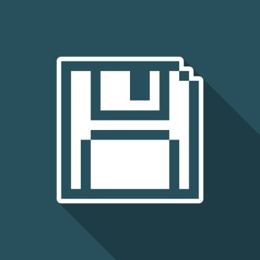 Tek izole piksel simgesinin vektör illüstrasyonu 