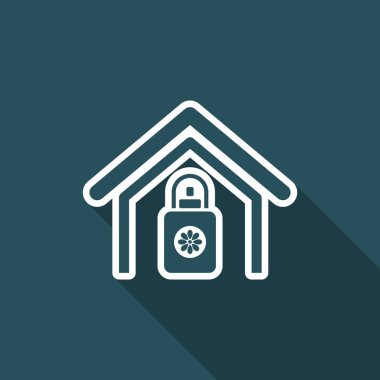 Tek izole ev parfüm simge vektör çizim 