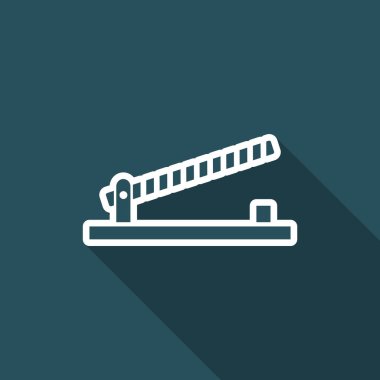 Tek izole bariyer simge vektör çizim 