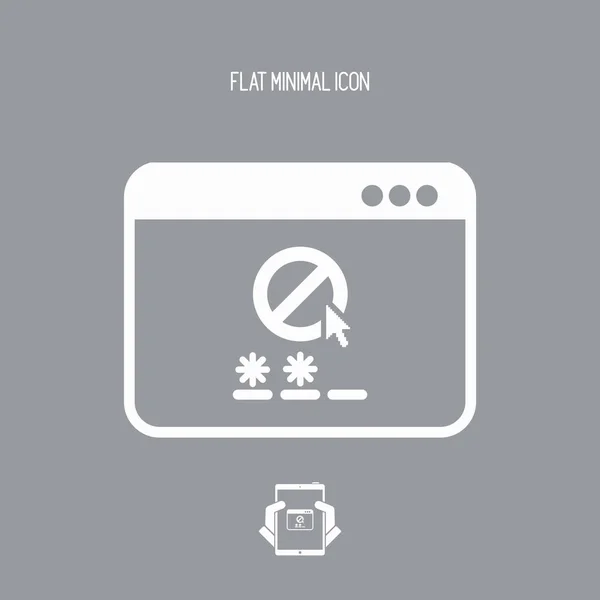 Acceso a la computadora denegado - Vector icono plano — Archivo Imágenes Vectoriales
