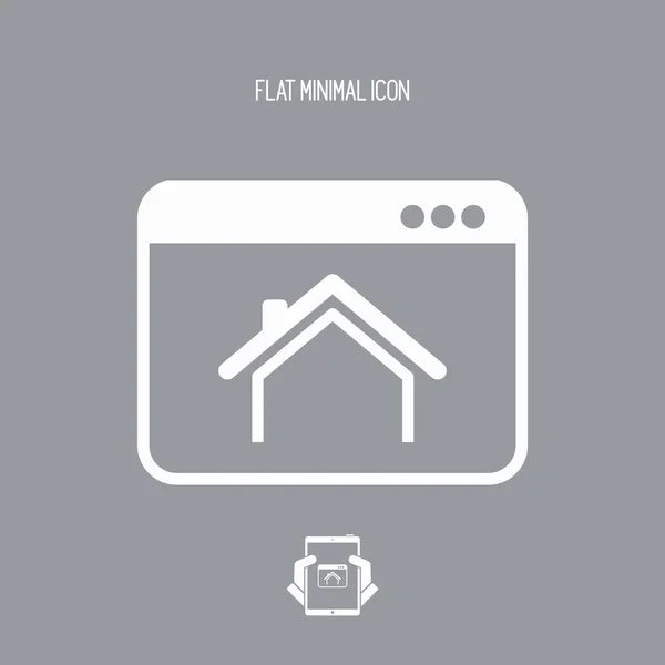 Site imobiliário - Vector flat icon — Vetor de Stock