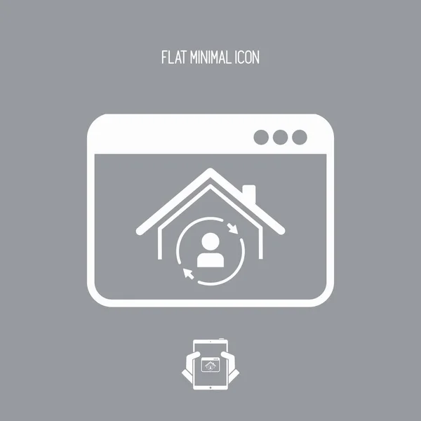 Services de maison en ligne - icône plate vectorielle — Image vectorielle