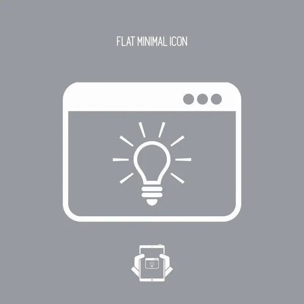 Light bulb - Innovative idea - Vector icon for computer website — Stock Vector