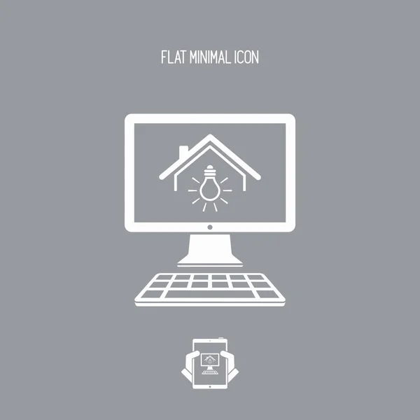 Elektriciteitsvoorziening - Vector pictogram voor computer website of applica — Stockvector