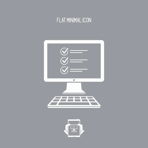 Liste de contrôle document numérique icône vectorielle pour le site Web de l'ordinateur ou — Image vectorielle