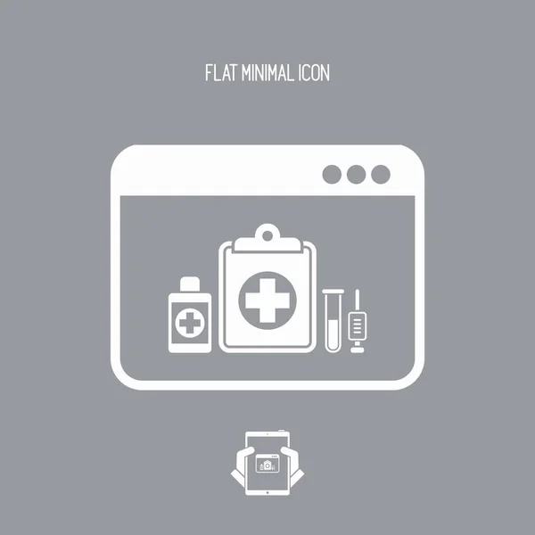 Page numérique médicale icône vectorielle pour le site Web de l'ordinateur ou applications — Image vectorielle
