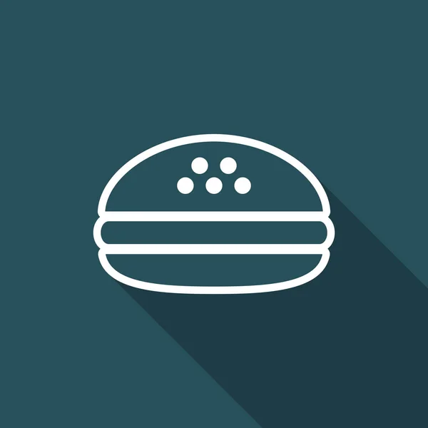 Ilustración vectorial de un único icono sándwich aislado — Archivo Imágenes Vectoriales